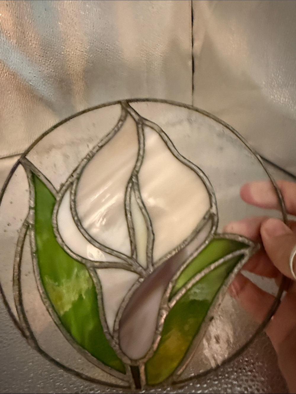 Hand made Cala Lily Stained glass - Picture 3 of 10